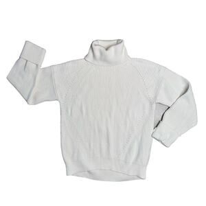 JOIE Ivory Ribbed Knit Long Sleeve Turtleneck Sweater Women’s Size Small